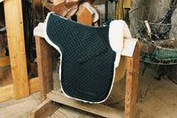 Engel Deluxe Sheepskin Dressage Numnah Saddle Pad with Pommel Roll and Complete Lining - 3320C