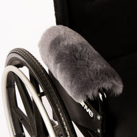 Genuine Sheepskin Wheelchair Armrest Covers (Pair) – Full Wrap-Around Comfort Pads