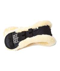 Dressage Girth 45cm – 90cm Black with Medical Sheepskin