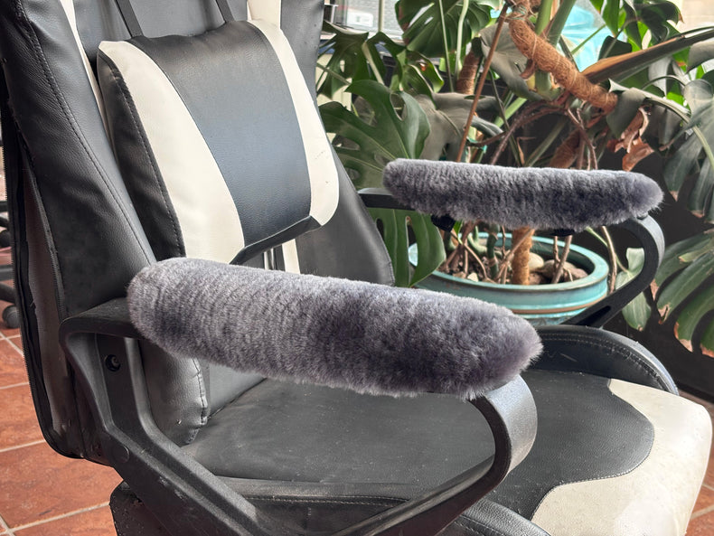 Genuine Sheepskin Armrest Covers