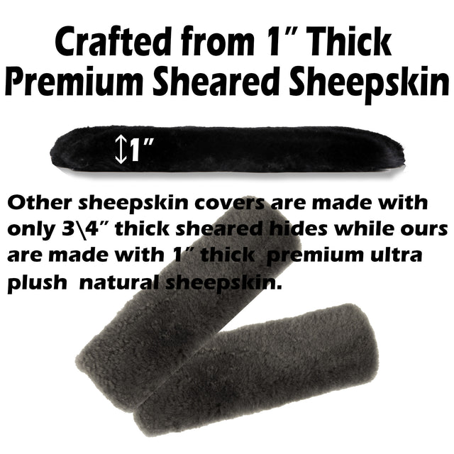Sheepskin Seat Belt Cover - Single Pack for Cars, Trucks and SUV's